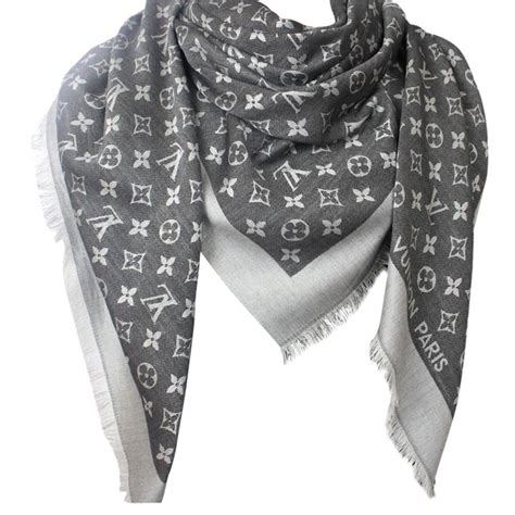 louis vuitton black silver shawl|Louis Vuitton silk scarf women's.